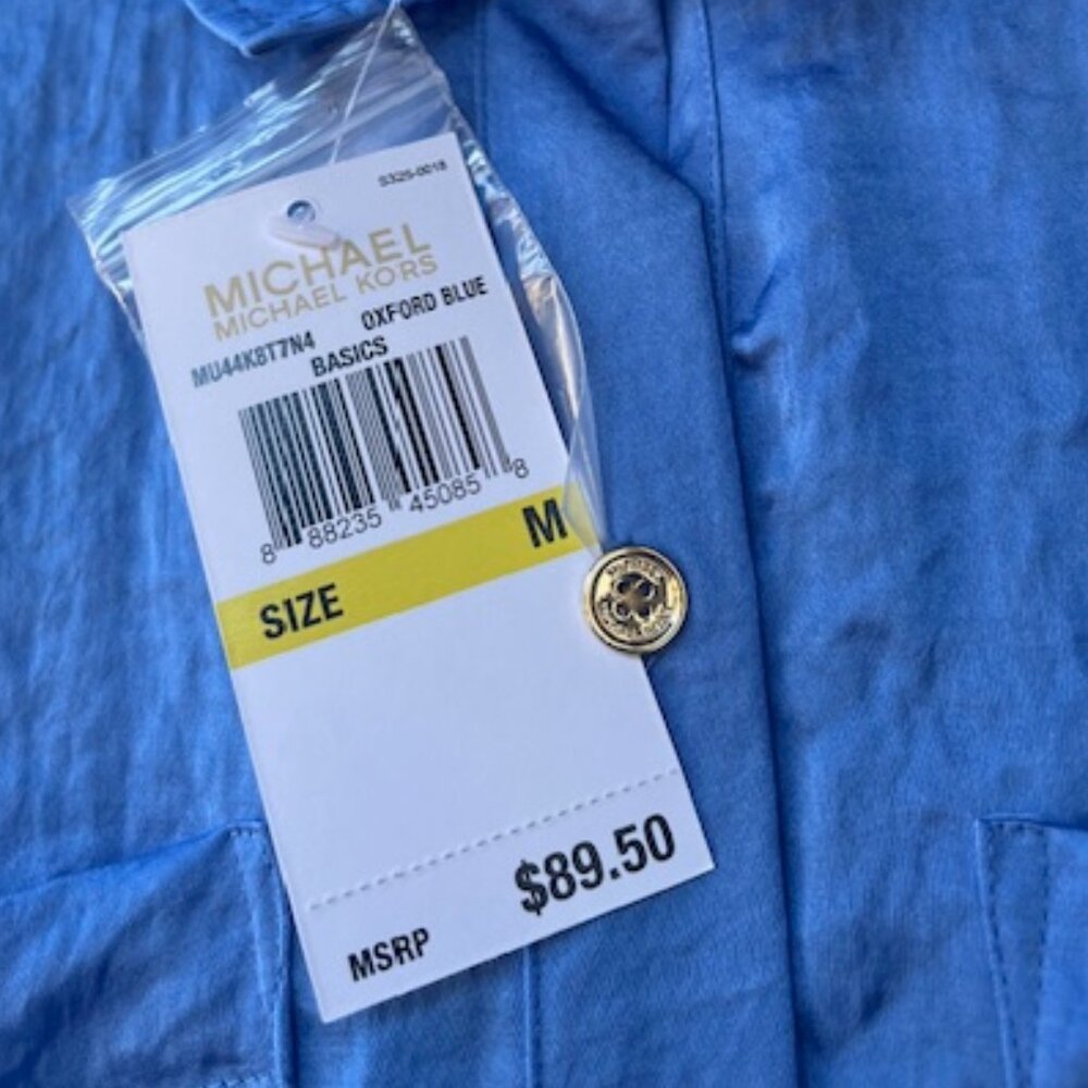 Cerulean Blue MK Tunic Blouse – new with tags - Picture 5 of 7